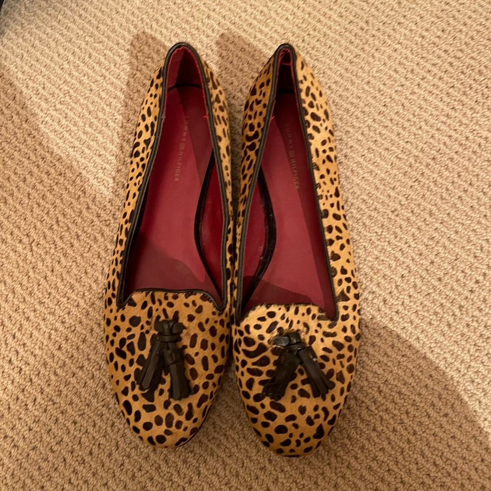 Tommy Hilfiger calf hair flats